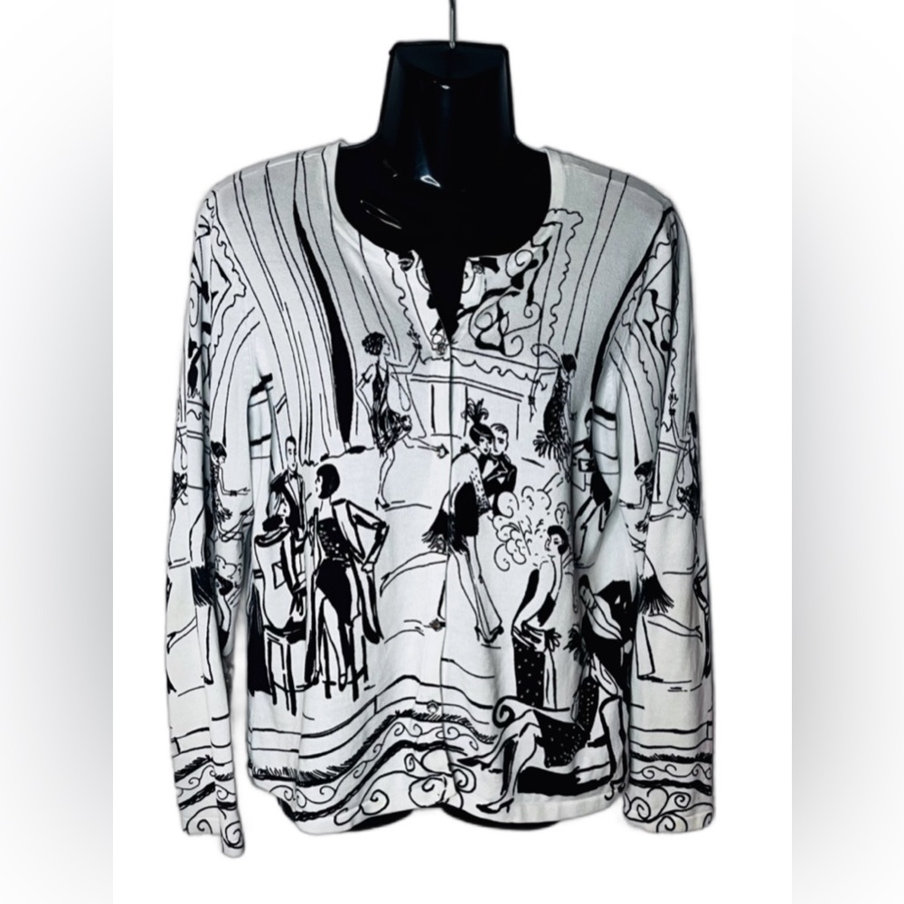 Christopher & Banks Fun full button sweater